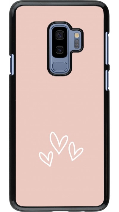 Samsung Galaxy S9+ Case Hülle - Valentine 2023 three minimalist hearts