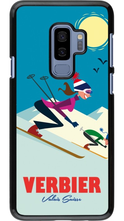 Samsung Galaxy S9+ Case Hülle - Verbier Ski Downhill