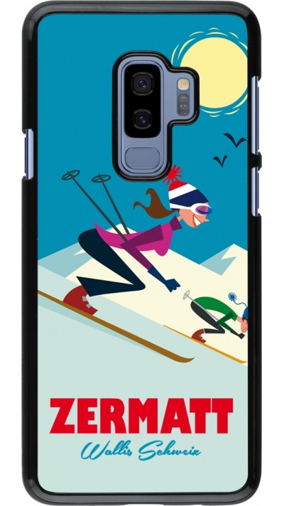 Samsung Galaxy S9+ Case Hülle - Zermatt Ski Downhill