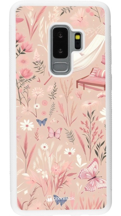 Coque Samsung Galaxy S9+ - Silicone rigide blanc Summer Pastel Pattern