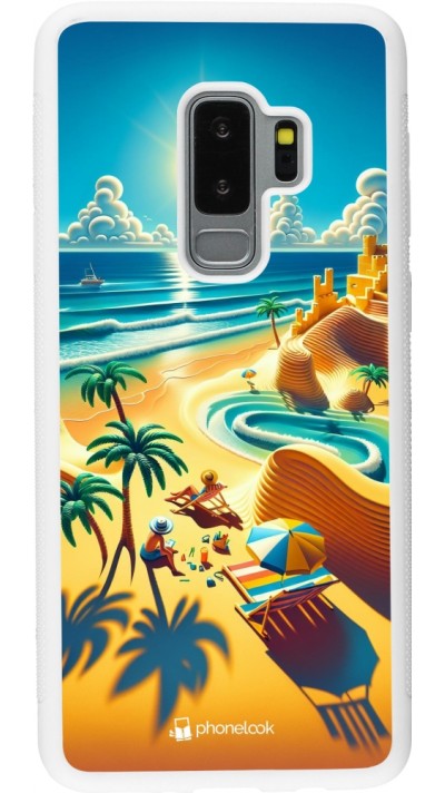 Coque Samsung Galaxy S9+ - Silicone rigide blanc Sunset Breeze