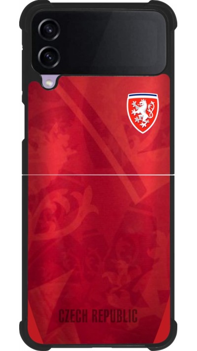 Samsung Galaxy Z Flip3 5G Case Hülle - Silikon schwarz Tschechische Republik personalisierbares Fussballtrikot