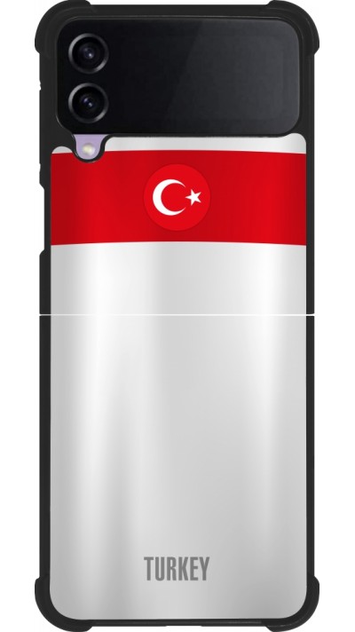 Samsung Galaxy Z Flip3 5G Case Hülle - Silikon schwarz Türkei personalisierbares Fussballtrikot