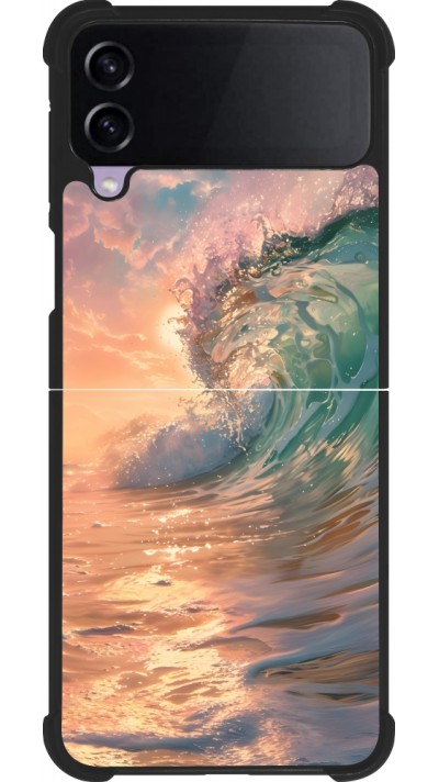 Samsung Galaxy Z Flip3 5G Case Hülle - Silikon schwarz Wave Sunset