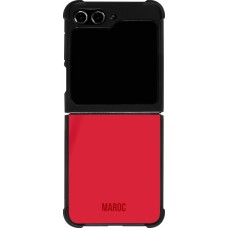 Samsung Galaxy Z Flip5 Case Hülle - Silikon schwarz Marokko 2022 personalisierbares Fussballtrikot