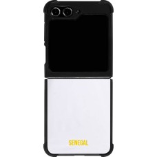 Samsung Galaxy Z Flip5 Case Hülle - Silikon schwarz Senegal 2022 personalisierbares Fußballtrikot