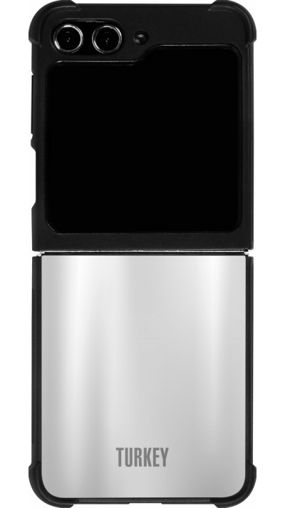 Samsung Galaxy Z Flip5 Case Hülle - Silikon schwarz Türkei personalisierbares Fussballtrikot