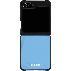 Samsung Galaxy Z Flip5 Case Hülle - Silikon schwarz Uruguay 2022 personalisierbares Fussballtrikot