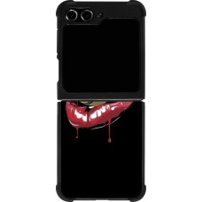 Samsung Galaxy Z Flip5 Case Hülle - Silikon schwarz Lips bullet