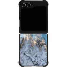 Samsung Galaxy Z Flip5 Case Hülle - Silikon schwarz Marble 04