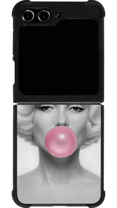 Samsung Galaxy Z Flip5 Case Hülle - Silikon schwarz Marilyn Bubble