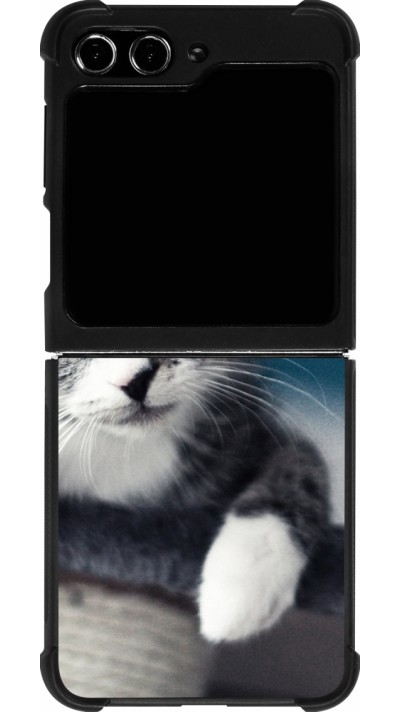 Samsung Galaxy Z Flip5 Case Hülle - Silikon schwarz Meow 23