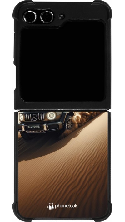 Samsung Galaxy Z Flip5 Case Hülle - Silikon schwarz Mercedes G Drift Wueste