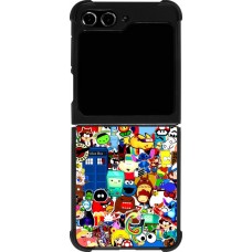 Samsung Galaxy Z Flip5 Case Hülle - Silikon schwarz Mixed cartoons