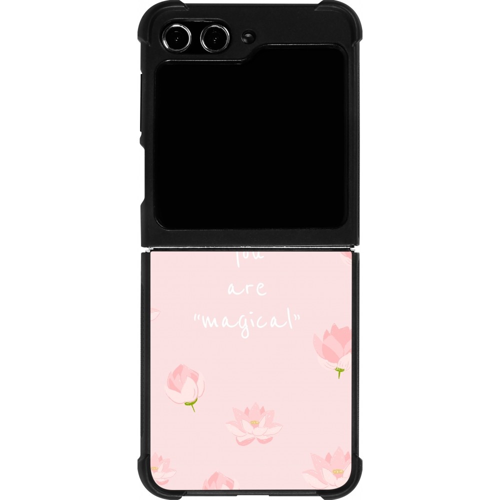 Samsung Galaxy Z Flip5 Case Hülle - Silikon schwarz Mom 2023 your are magical