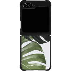 Samsung Galaxy Z Flip5 Case Hülle - Silikon schwarz Monstera Plant