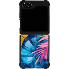 Samsung Galaxy Z Flip5 Case Hülle - Silikon schwarz Palms Blue