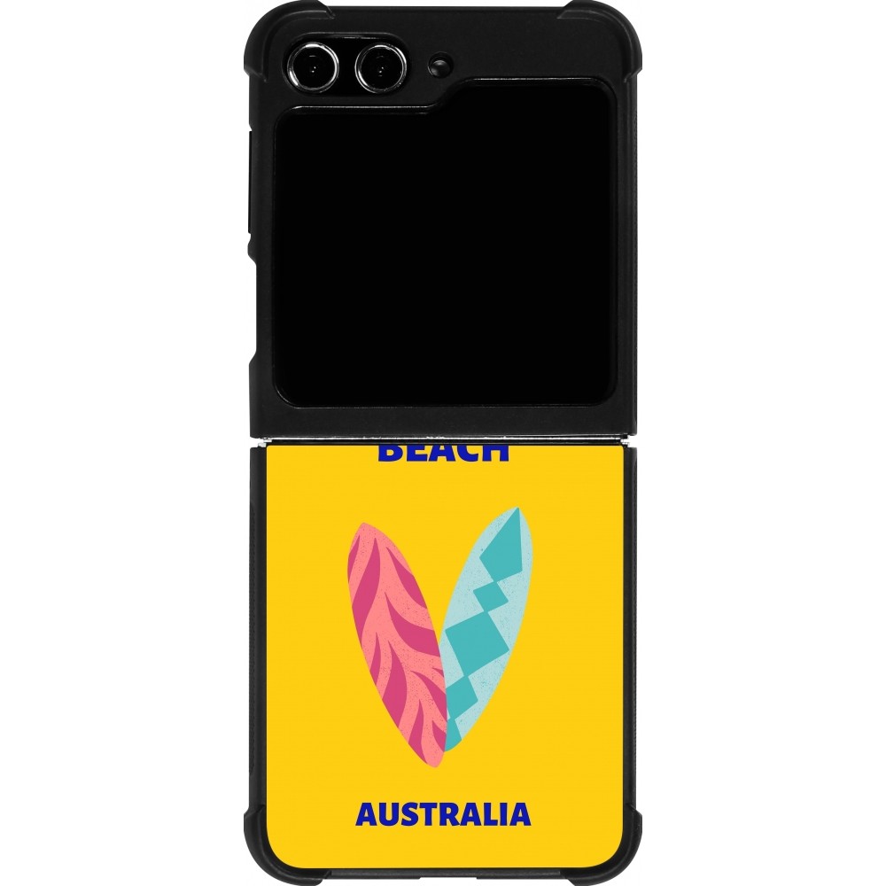 Samsung Galaxy Z Flip5 Case Hülle - Silikon schwarz Pop Summer Destination Bondi