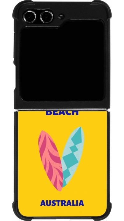 Samsung Galaxy Z Flip5 Case Hülle - Silikon schwarz Pop Summer Destination Bondi