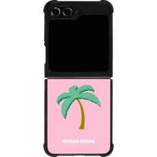 Samsung Galaxy Z Flip5 Case Hülle - Silikon schwarz Pop Summer Destination Maldives