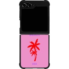 Samsung Galaxy Z Flip5 Case Hülle - Silikon schwarz Pop Summer Destination Malibu