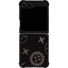 Samsung Galaxy Z Flip5 Case Hülle - Silikon schwarz Suns and Moons