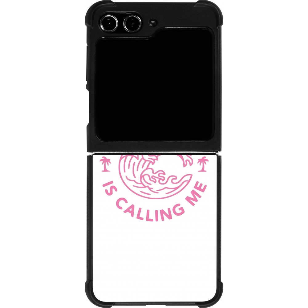 Samsung Galaxy Z Flip5 Case Hülle - Silikon schwarz The Ocean is calling me