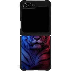 Samsung Galaxy Z Flip5 Case Hülle - Silikon schwarz Tiger Blue Red