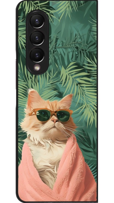 Samsung Galaxy Z Fold3 5G Case Hülle - Cat Summer Palms