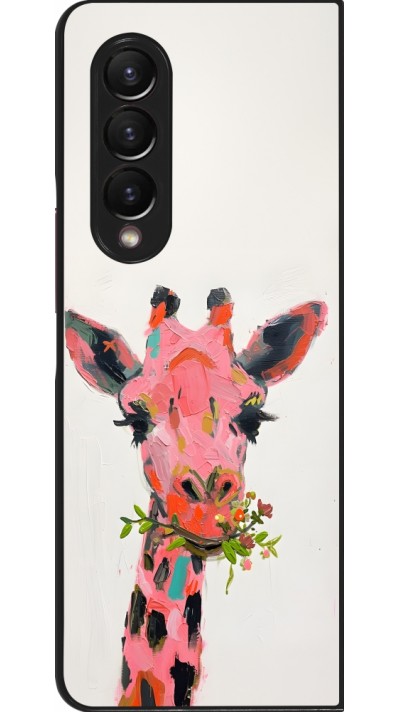 Coque Samsung Galaxy Z Fold3 5G - Pink Girafe Paint