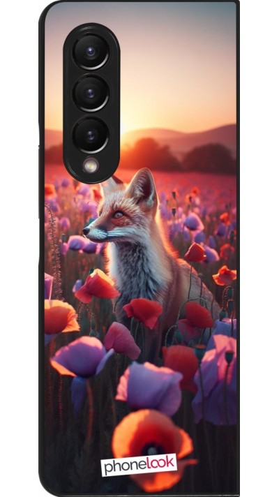 Coque Samsung Galaxy Z Fold3 5G - Renard pourpre au crépuscule