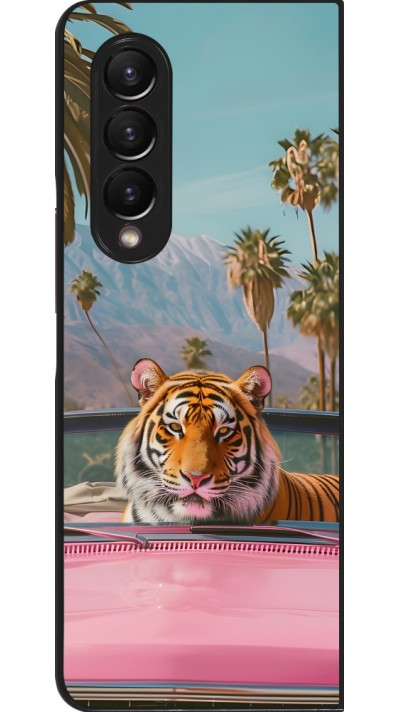 Samsung Galaxy Z Fold4 Case Hülle - Tiger Auto rosa