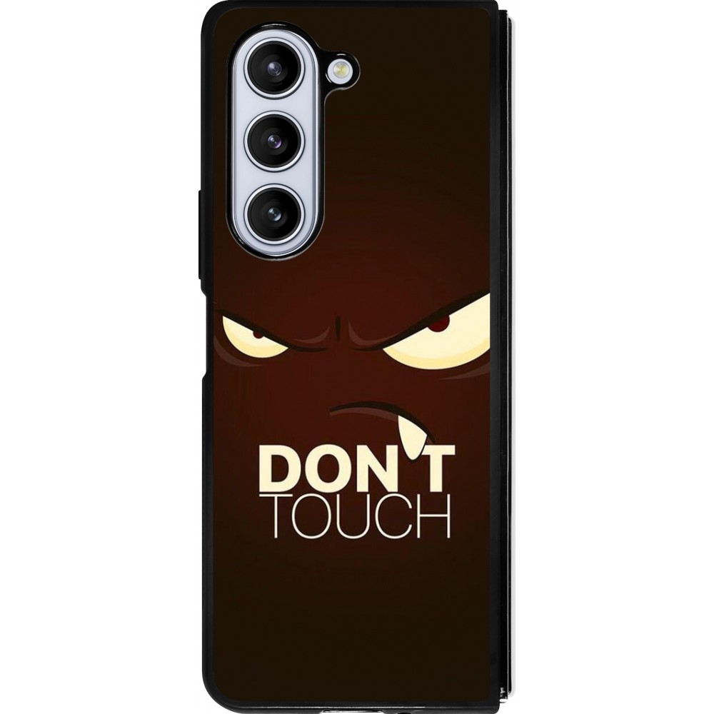 Samsung Galaxy Z Fold5 Case Hülle - Silikon schwarz Angry Dont Touch