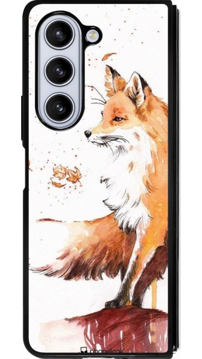 Samsung Galaxy Z Fold5 Case Hülle - Silikon schwarz Autumn 21 Fox