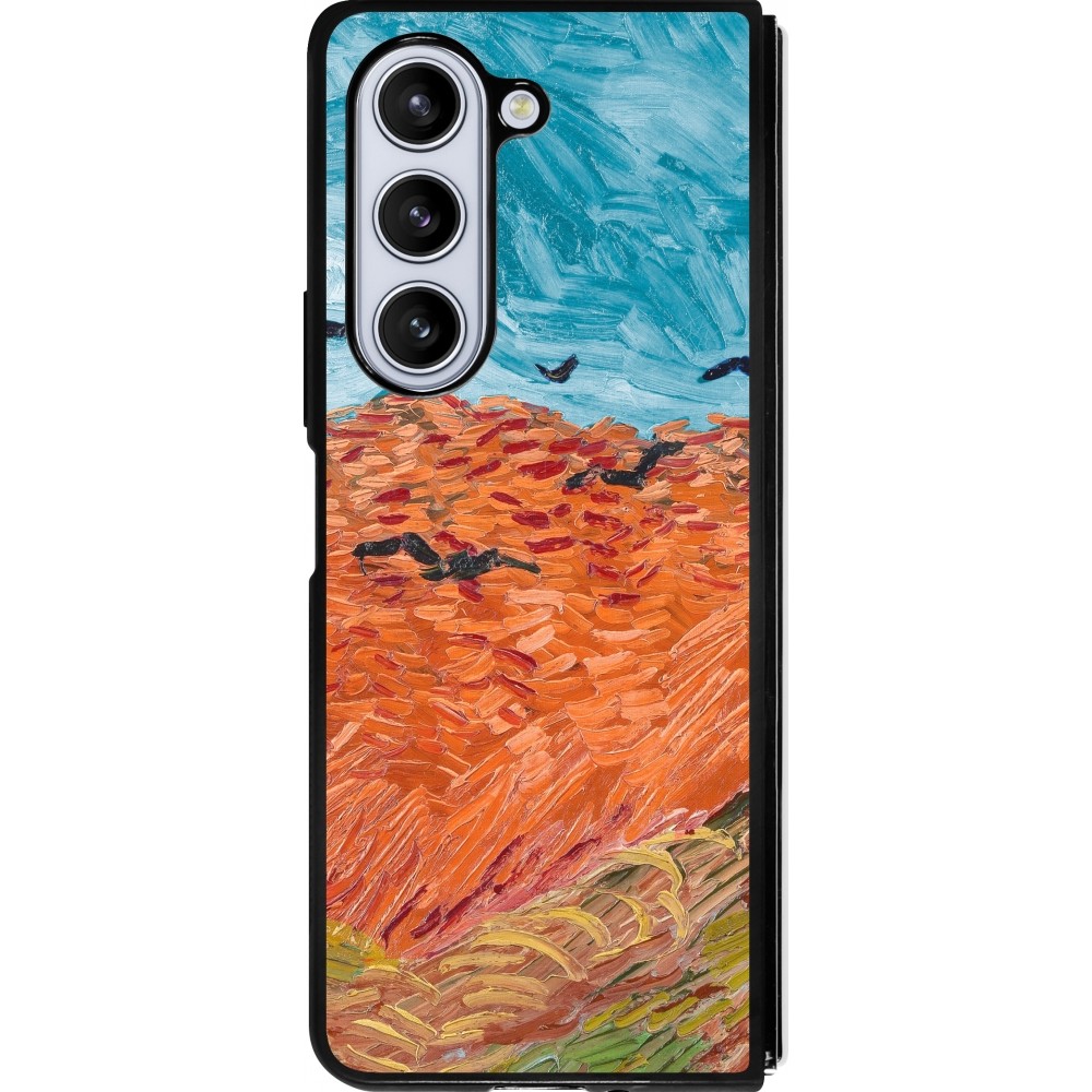 Samsung Galaxy Z Fold5 Case Hülle - Silikon schwarz Autumn 22 Van Gogh style