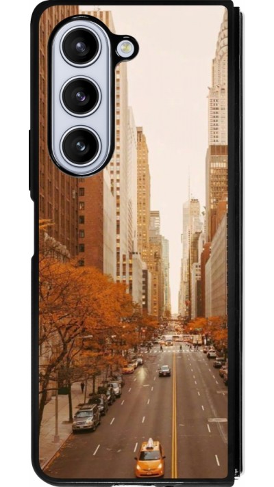 Coque Samsung Galaxy Z Fold5 - Silicone rigide noir Autumn 2024 New York city