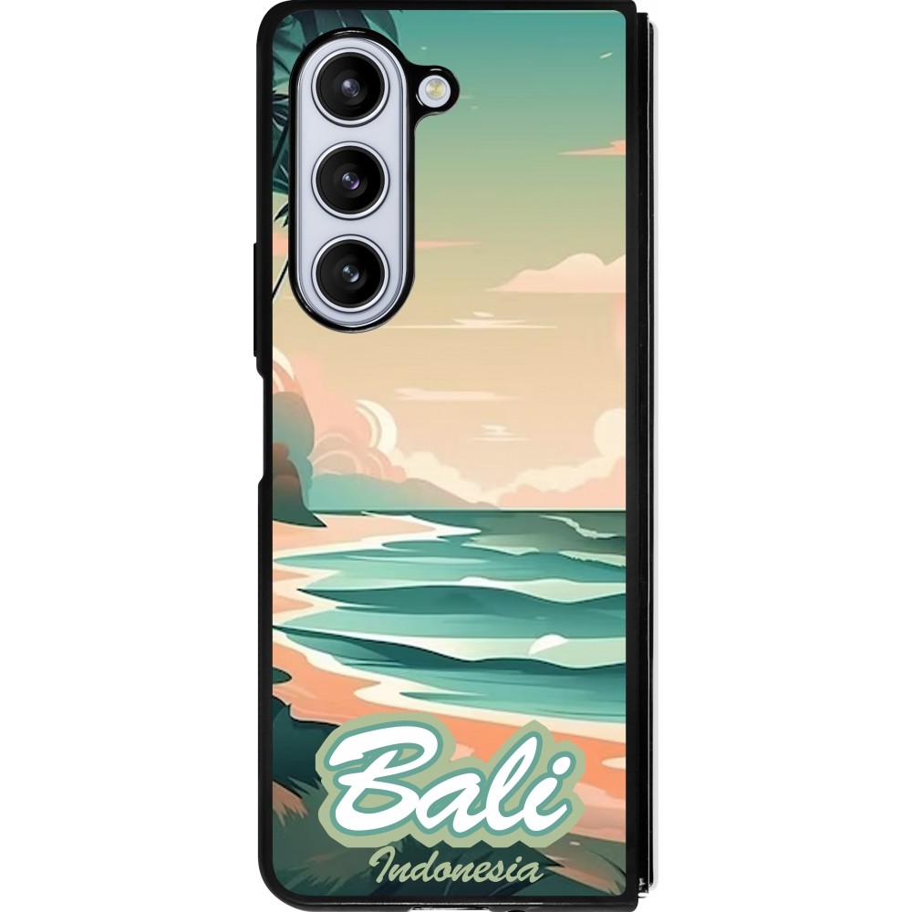 Samsung Galaxy Z Fold5 Case Hülle - Silikon schwarz Bali Landscape