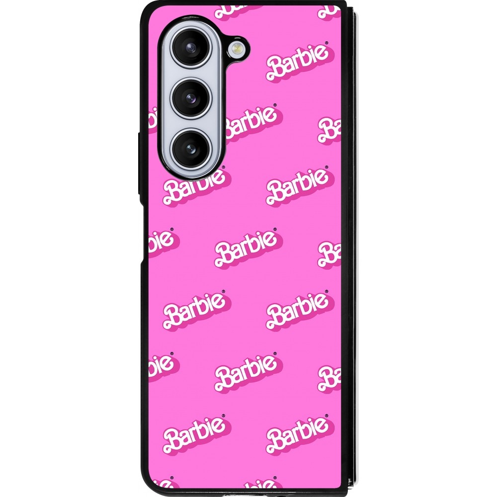 Samsung Galaxy Z Fold5 Case Hülle - Silikon schwarz Barbie Pattern