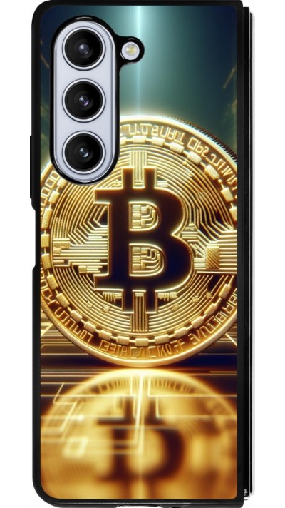 Samsung Galaxy Z Fold5 Case Hülle - Silikon schwarz Bitcoin Stehen