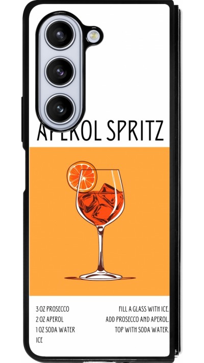 Samsung Galaxy Z Fold5 Case Hülle - Silikon schwarz Cocktail Rezept Aperol Spritz