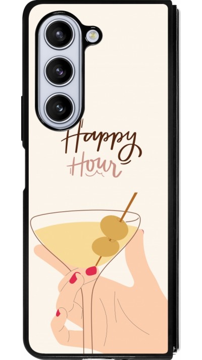 Samsung Galaxy Z Fold5 Case Hülle - Silikon schwarz Cocktail Happy Hour