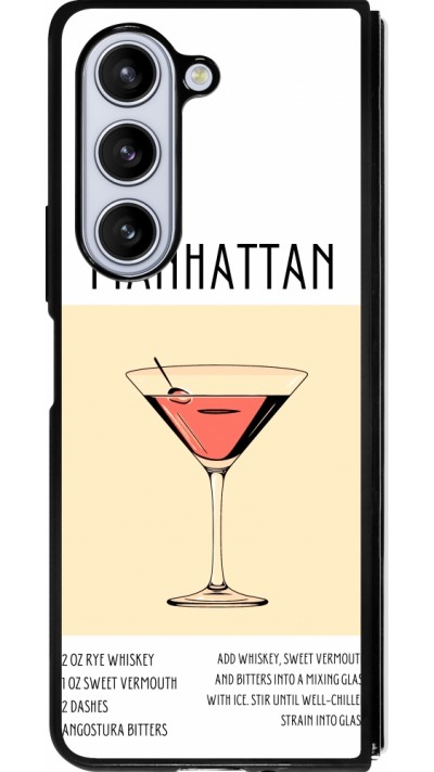 Samsung Galaxy Z Fold5 Case Hülle - Silikon schwarz Cocktail Rezept Manhattan