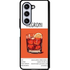 Samsung Galaxy Z Fold5 Case Hülle - Silikon schwarz Cocktail Rezept Negroni