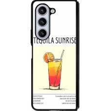 Samsung Galaxy Z Fold5 Case Hülle - Silikon schwarz Cocktail Rezept Tequila Sunrise