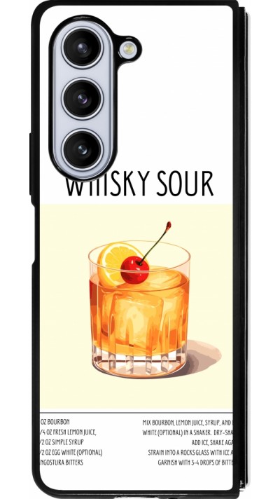 Samsung Galaxy Z Fold5 Case Hülle - Silikon schwarz Cocktail Rezept Whisky Sour