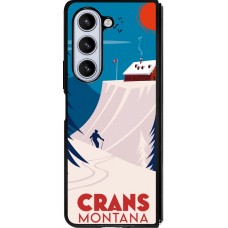 Samsung Galaxy Z Fold5 Case Hülle - Silikon schwarz Crans-Montana Cabane