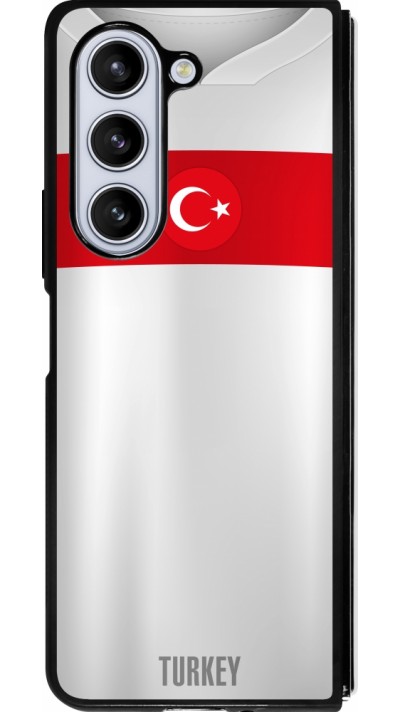 Samsung Galaxy Z Fold5 Case Hülle - Silikon schwarz Türkei personalisierbares Fussballtrikot