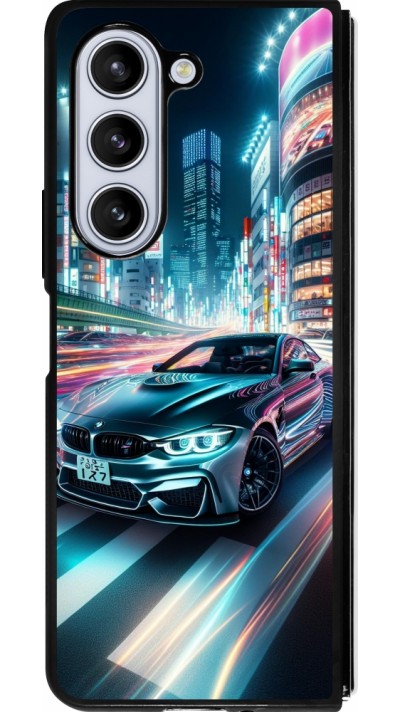 Samsung Galaxy Z Fold5 Case Hülle - Silikon schwarz BMW M4 Tokio Nacht