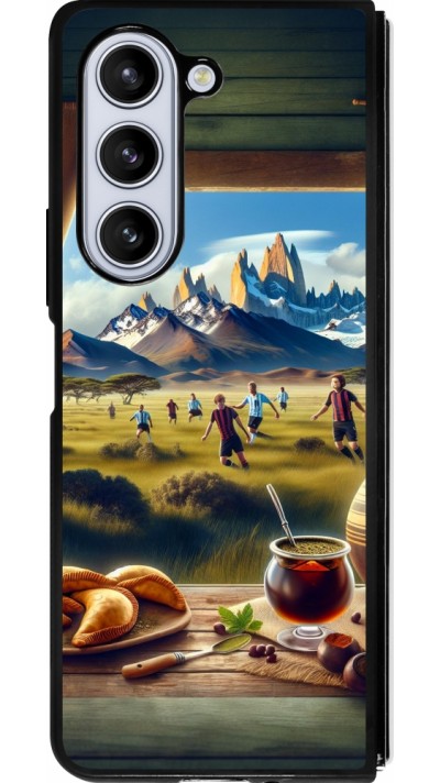 Samsung Galaxy Z Fold5 Case Hülle - Silikon schwarz Argentinische Vibes