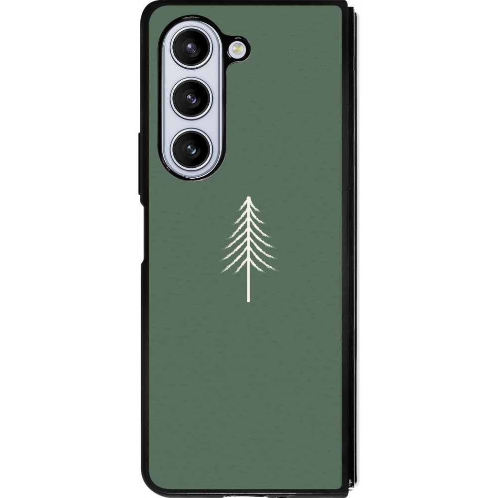 Samsung Galaxy Z Fold5 Case Hülle - Silikon schwarz Christmas 22 minimalist tree